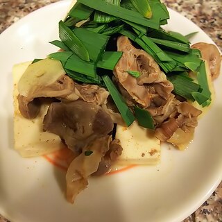 鶏レバーと豆腐の煮物